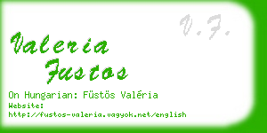 valeria fustos business card